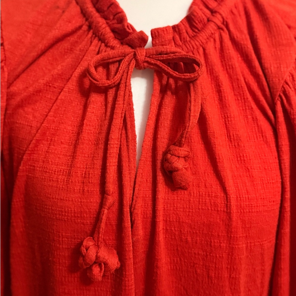 Max Studio Vibrant Red Long Sleeve Dress - Picture 3 of 5